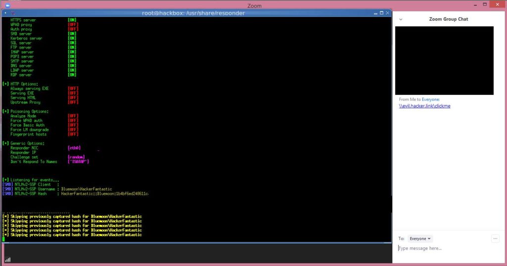 Captura de hashes de contraseñas NTLM en FormCiberSeg.