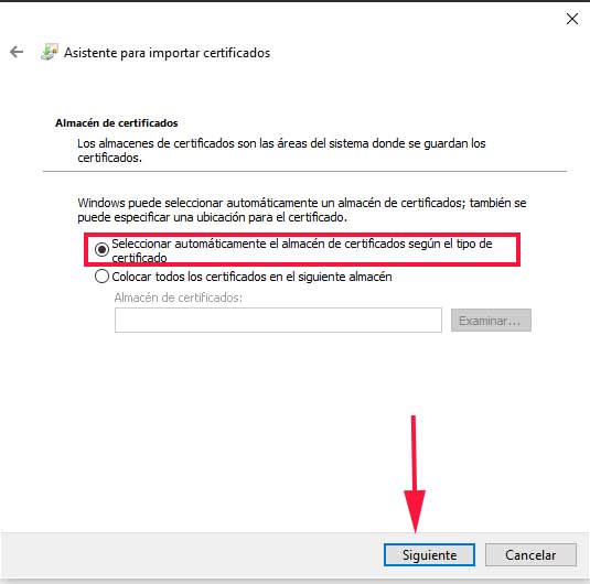 Donde guardar el certificado en nuestro sistema en Como instalar un certificado digital en el navegador en sistemas Windows.