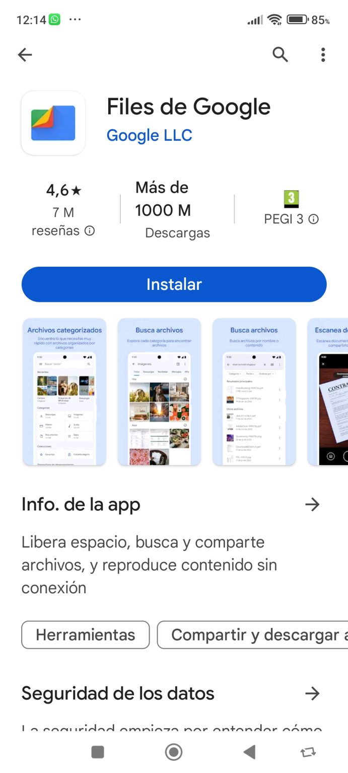 Como liberar espacio en tu móvil con Files de Google, paso a paso ...