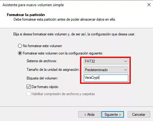 Dar formato a la partición en