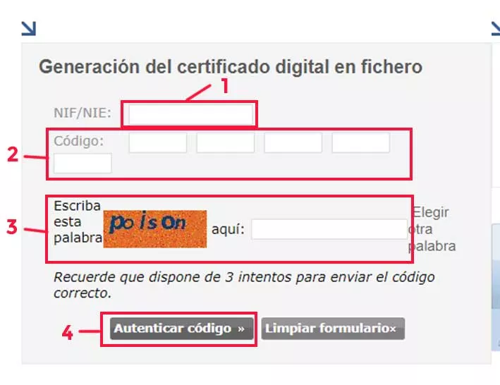 Página web para generar el fichero de certificado digital para firmar y cifrar correos electrónicos