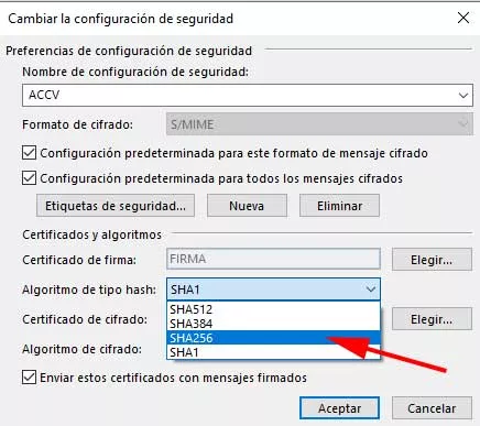 Algoritmo de cifrado Hash para cifrar correo