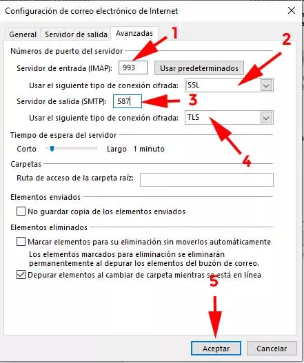 Pestaña Avanzadas